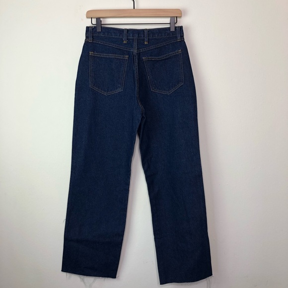 Brandy Melville High Rise Raw Hem Ankle Crop Jeans - Picture 4 of 6